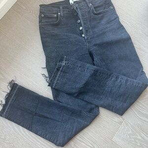 Black Agolde Riley jeans, size 26